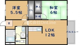 俊徳道ハイツの物件間取画像